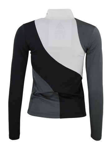 Peak Mountain Funktionslongsleeve "Aramis" in Schwarz/ Grau/ Weiß