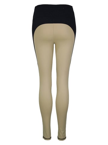 Peak Mountain Legginsy sportowe "Ashine" w kolorze szarobrązowym