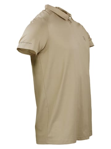 Peak Mountain Funkcyjna koszulka polo "Chance" w kolorze szarobrązowym