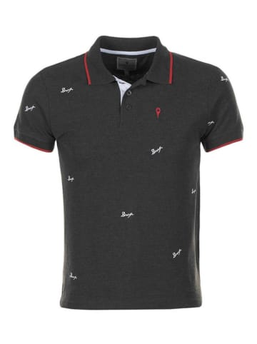 Peak Mountain Koszulka polo "Clamar" w kolorze antracytowym