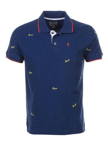 Peak Mountain Koszulka polo "Clamar" w kolorze granatowym