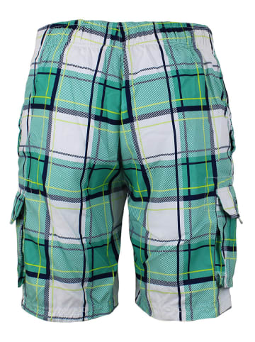 SRK Zwemshorts "Clif" wit/turquoise