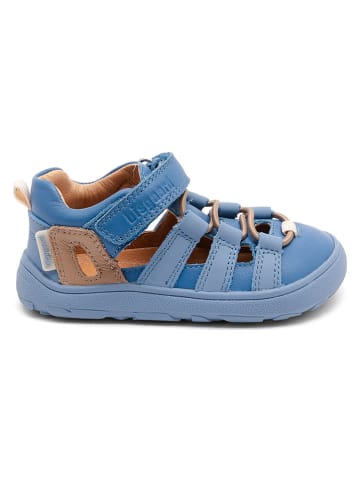 bisgaard Skórzane buty barefoot "Fiona" w kolorze niebieskim