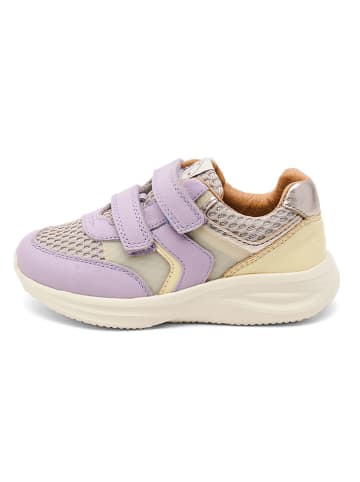 bisgaard Leren sneakers "Yuki Glitter" paars/beige