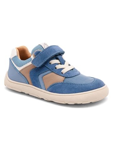 bisgaard Skórzane buty barefoot "Yuki" w kolorze niebieskim