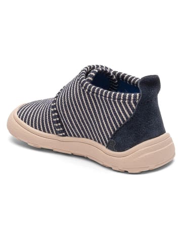 bisgaard Leren pantoffels donkerblauw/wit