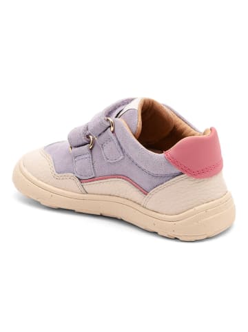 bisgaard Leder-Barfußschuhe "Morten" in Lila/ Creme