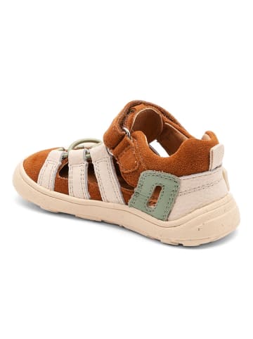 bisgaard Leder-Barfußschuhe "Fiona" in Orange/ Creme