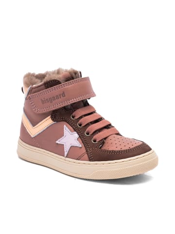 bisgaard Leren sneakers "Isak" lichtroze/bruin