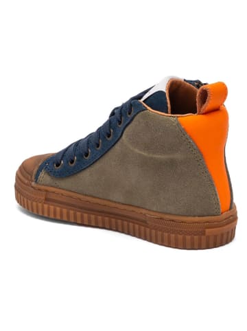 bisgaard Leren sneakers "Ryan" kaki/blauw