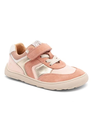 bisgaard Skórzane buty barefoot "Yuki" w kolorze jasnoróżowym