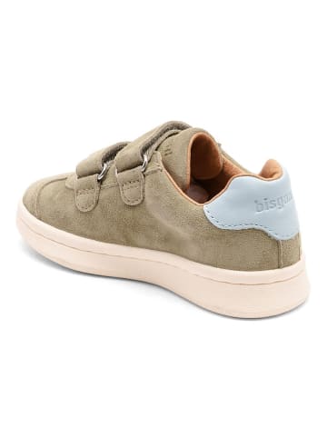 bisgaard Skórzane sneakersy "Bay V" w kolorze zielonym