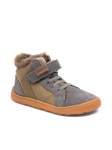 bisgaard Leder-Barfußschuhe "Rafael" in Grau/ Khaki
