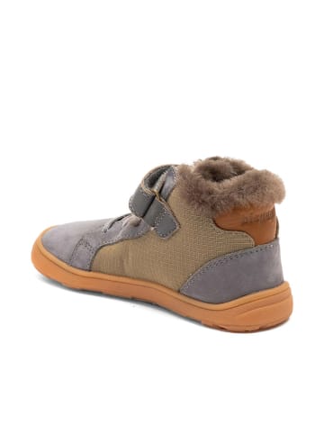 bisgaard Leder-Barfußschuhe "Rafael" in Grau/ Khaki