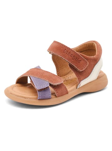 bisgaard Leder-Sandalen "Sofie" in Hellbraun