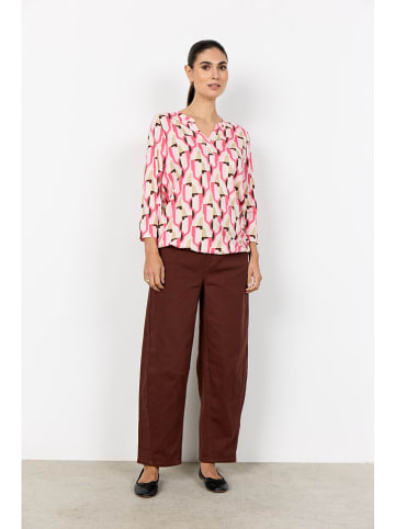 soyaconcept Bluse "Felicity" in Beige/ Rosa