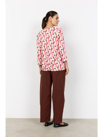 soyaconcept Bluse "Felicity" in Beige/ Rosa