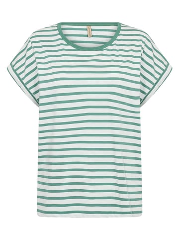 soyaconcept Shirt "Rina" in Weiß/ Grün