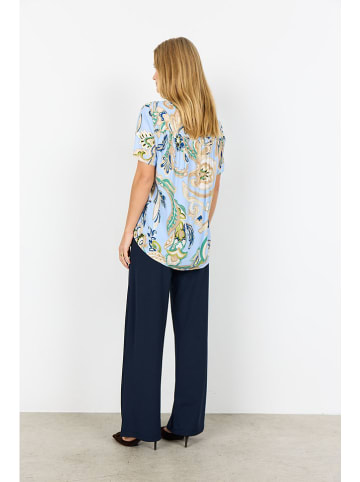 soyaconcept Bluse "Casja" in Hellblau/ Beige