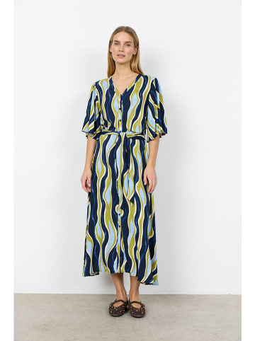 soyaconcept Jurk "Cammi" donkerblauw/lichtblauw/groen