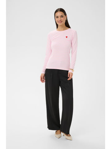 Kaffe Longsleeve in Rosa/ Creme