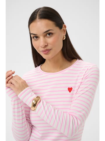 Kaffe Longsleeve in Rosa/ Creme