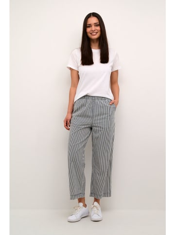 Kaffe Broek donkerblauw/crème