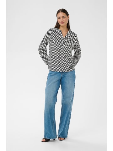 Kaffe Bluse in Dunkelblau/ Weiß