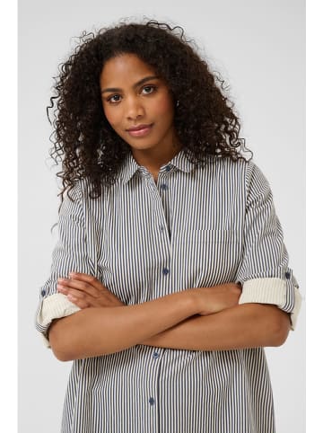Kaffe Bluse in Dunkelblau/ Creme