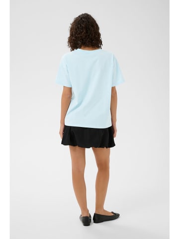 Kaffe Shirt in Hellblau/ Schwarz