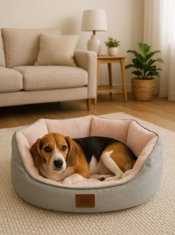 Paws&Whiskers Tierbett ''Coco'' in Grau/ Rosa