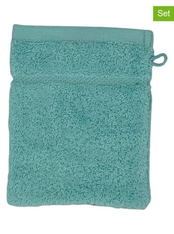 Egeria 3er-Set: Waschhandschuhe "Micro Touch" in Türkis