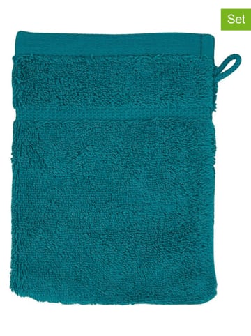 Egeria 3er-Set: Waschhandschuhe "Micro Touch" in Türkis