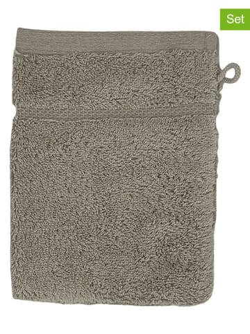Egeria 3er-Set: Waschhandschuhe "Micro Touch" in Beige