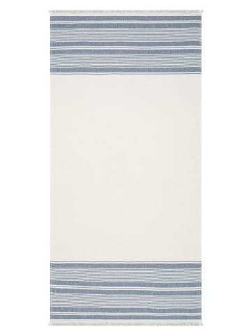 Egeria Hamamtuch "Pestemal" in Creme/ Blau
