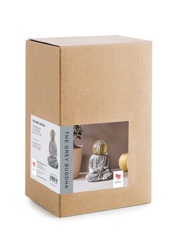 Donkey Schneekugel ''The Buddha" in Grau - (B)11,5 x (H)15 x (T)9 cm