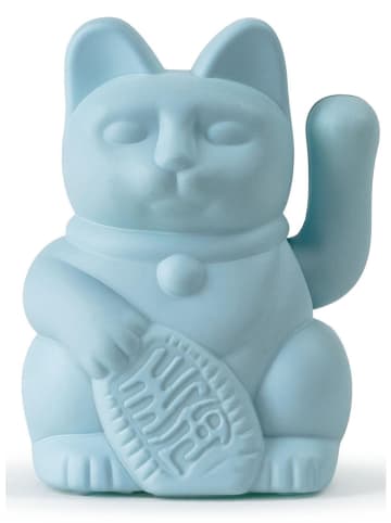 Donkey Solar zwaaiende kat "Lucky Cat" lichtblauw - (H)15 cm