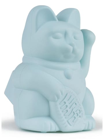 Donkey Solar zwaaiende kat "Lucky Cat" lichtblauw - (H)15 cm