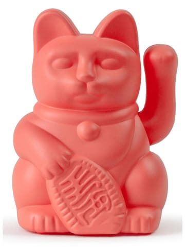 Donkey Solarna figurka dekoracyjna "Lucky Cat" w kolorze pomarańczowym - wys. 15 cm