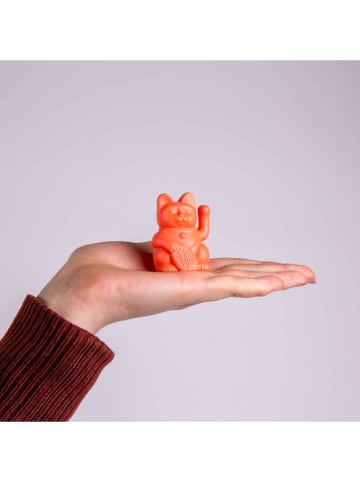 Donkey Solarna figurka dekoracyjna "Lucky Cat" w kolorze pomarańczowym - wys. 15 cm