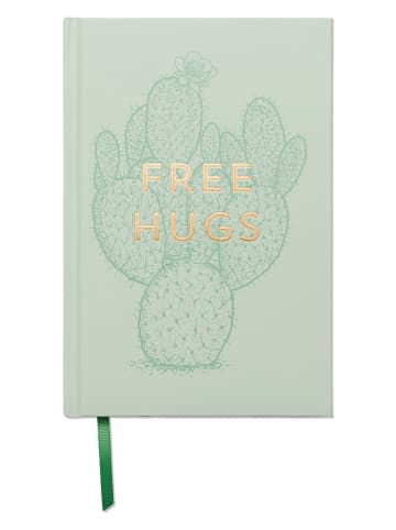 DESIGNWORKS INK ® Notitieboek "Free Hugs" groen - (B)13 x (H)21 cm