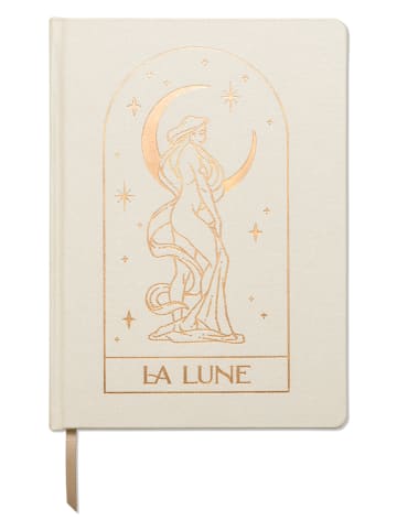 DESIGNWORKS INK ® Notatnik "La Lune" w kolorze kremowym - 19 x 26 cm