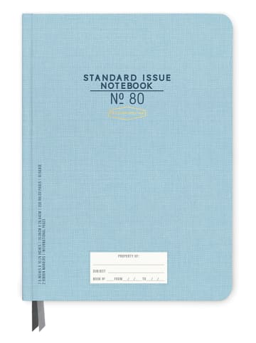 DESIGNWORKS INK ® Notatnik "Standard Issue" w kolorze błękitnym - 19,5 x 26 cm