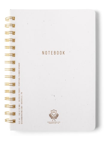 DESIGNWORKS INK ® Notizbuch in Weiß - (B)13 x (H)21 cm