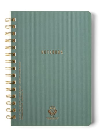 DESIGNWORKS INK ® Notatnik w kolorze zielonym - 13 x 21 cm