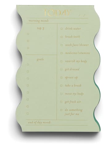 DESIGNWORKS INK ® Notizblock "Wavy" in Grün