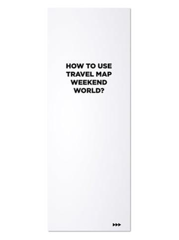 1dea.me Rubbelposter "Travel Map Weekend World" in Blau/ Silber - (B)60 x (H)40 cm