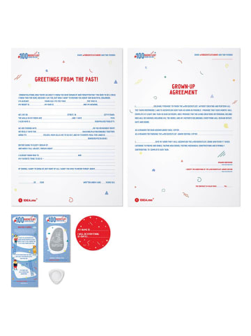 1dea.me Krasposter "Bucketlist Junior Edition" lichtblauw/meerkleurig - (B)40 x (H)60 cm