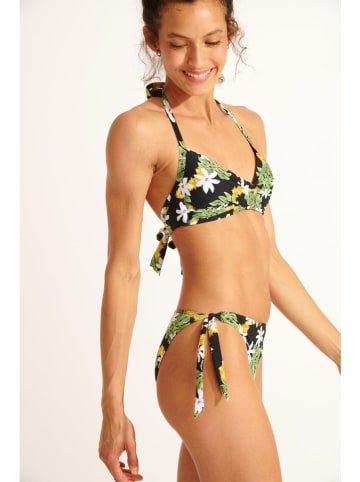 Banana Moon Biustonosz bikini "Kalissa" w kolorze czarno-zielonym