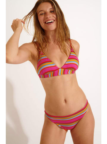 Banana Moon Biustonosz bikini "Rainbowst" w kolorze różowym ze wzorem